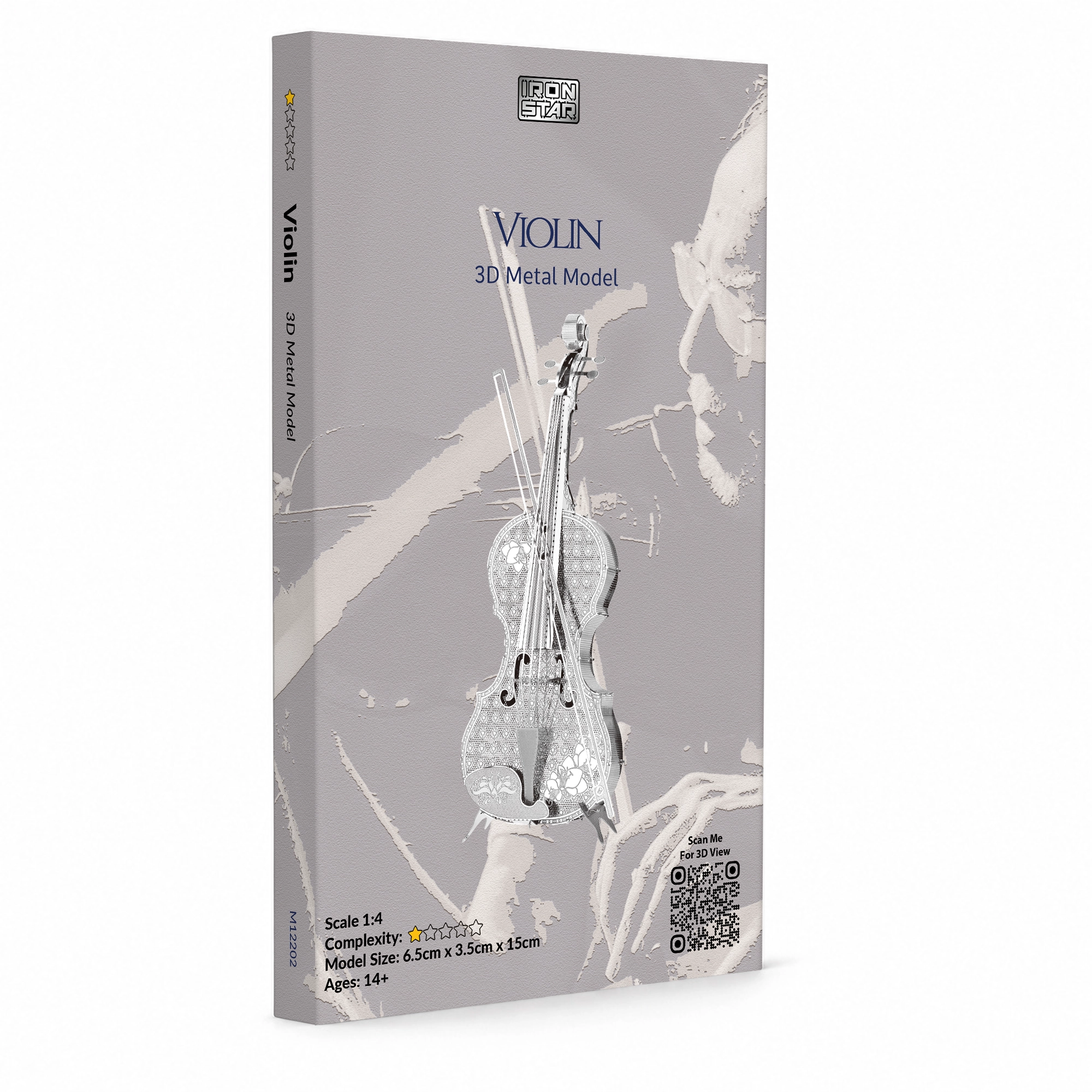 3D metal model of a violin