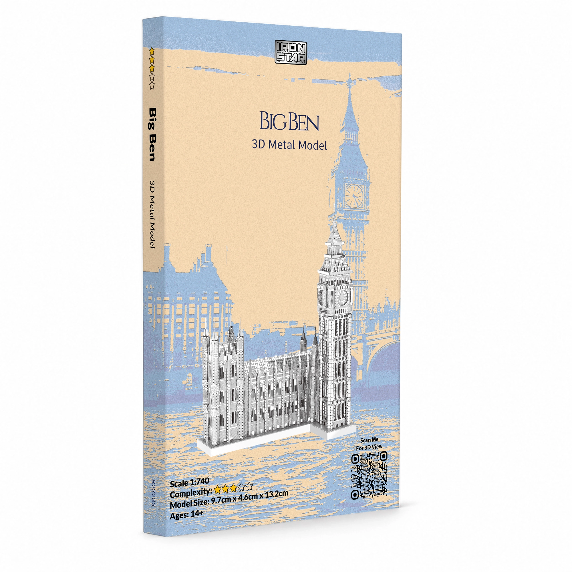 3D metal model of Big Ben and the Houses of Parliament
