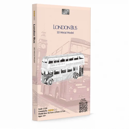 3D metal model of a London bus