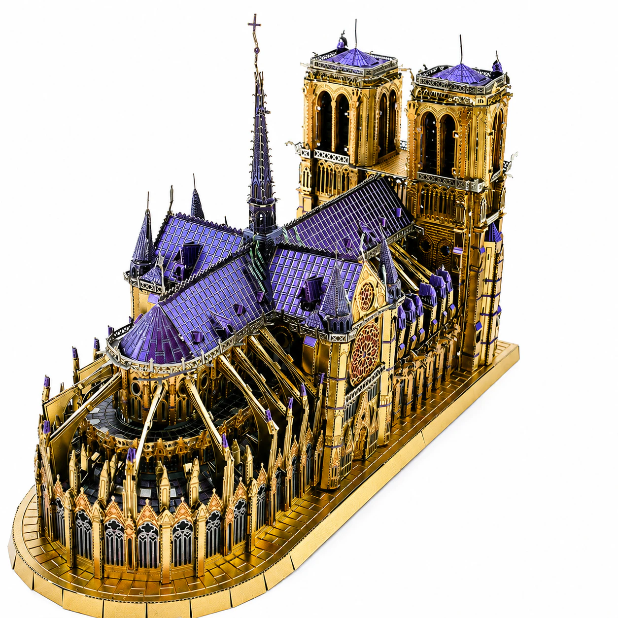 Architectural model of a historic cathedral with intricate details