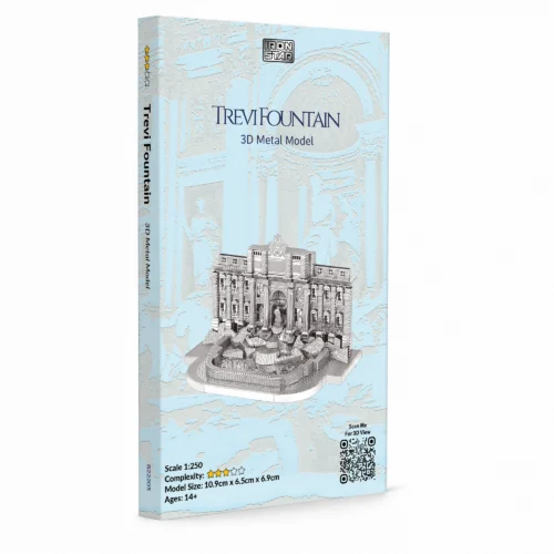 3D metal model of the Trevi Fountain