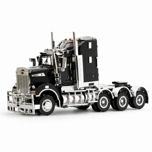 Detailed model of a black truck with chrome accents