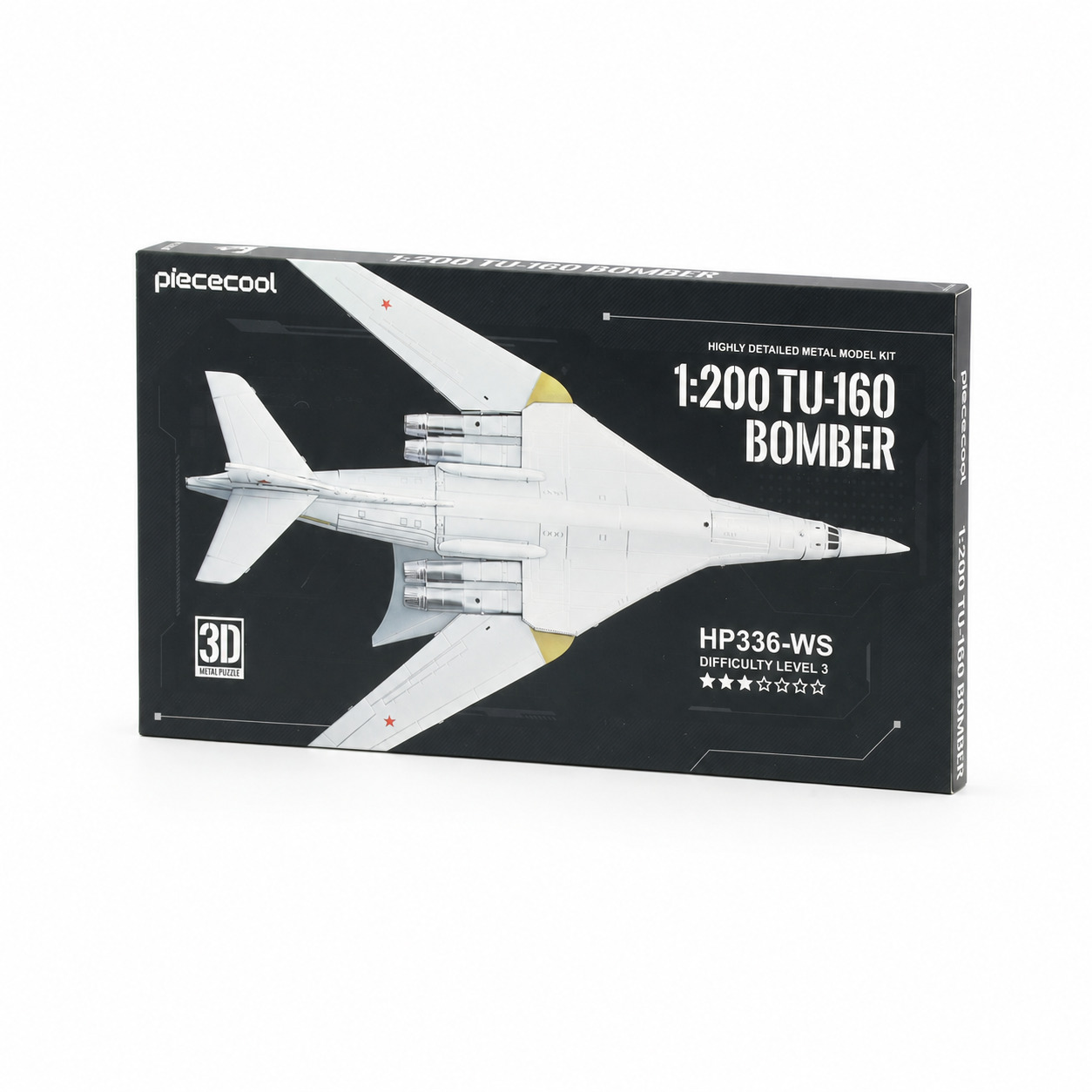 1:200 scale model kit of the TU-160 bomber.